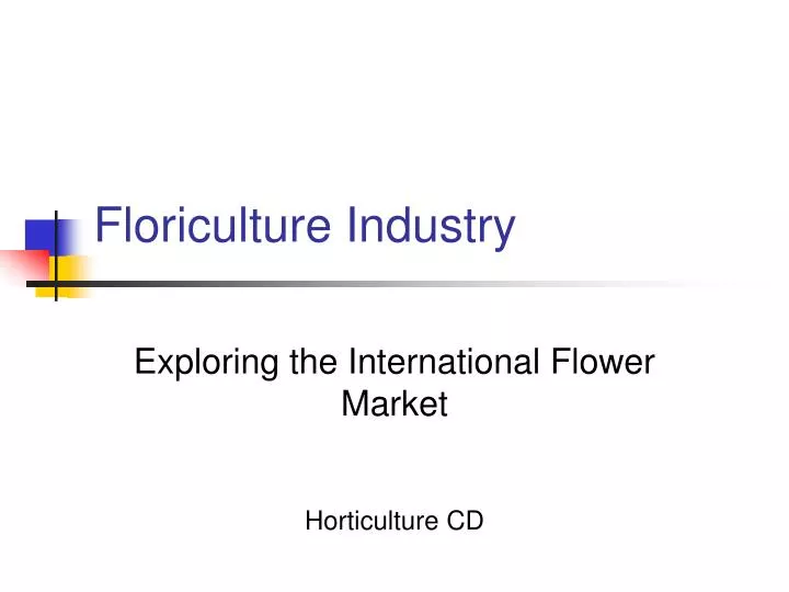floriculture industry