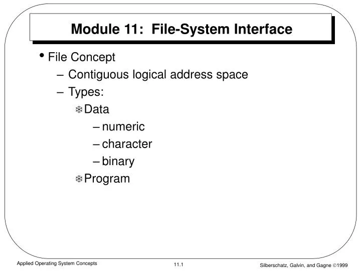 module 11 file system interface