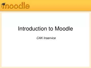 Introduction to Moodle