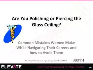 Are You Polishing or Piercing the Glass Ceiling?