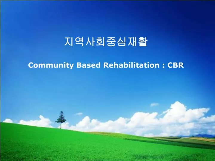 community based rehabilitation cbr