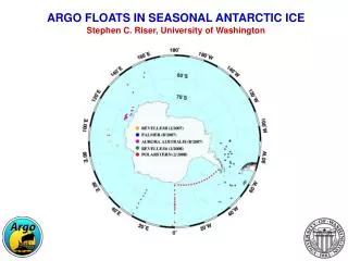 ARGO FLOATS IN SEASONAL ANTARCTIC ICE