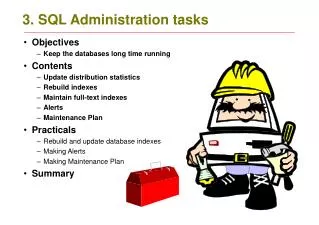 3. SQL Administration tasks