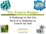 The Federal Budget