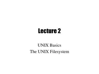 Lecture 2