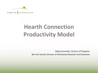 Hearth Connection Productivity Model