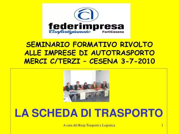 la scheda di trasporto