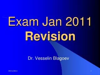 Exam Jan 2011 Revision