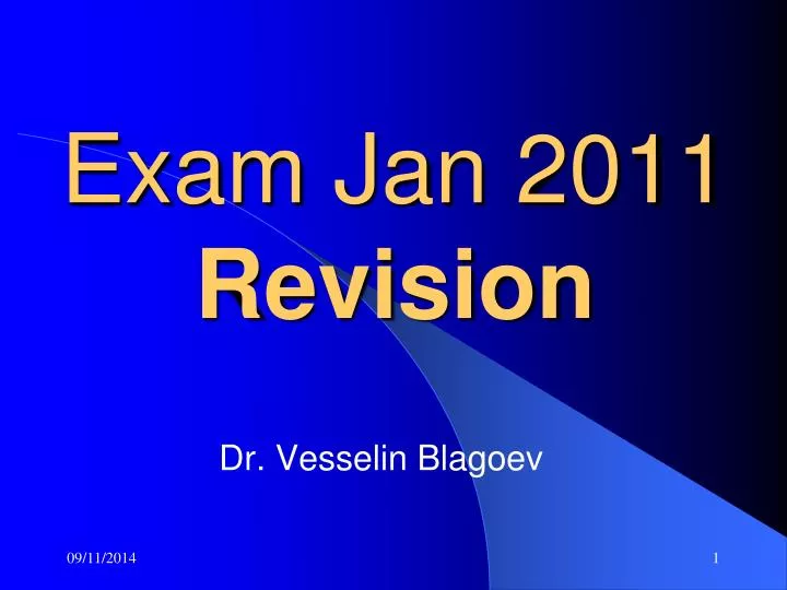 exam jan 2011 revision