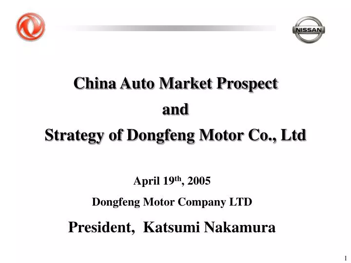 china auto market prospect and strategy of dongfeng motor co ltd