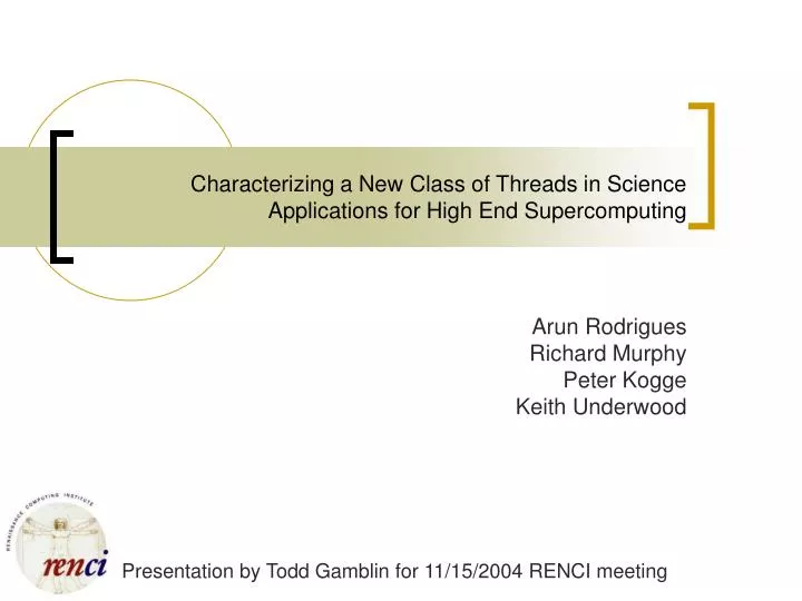 characterizing a new class of threads in science applications for high end supercomputing