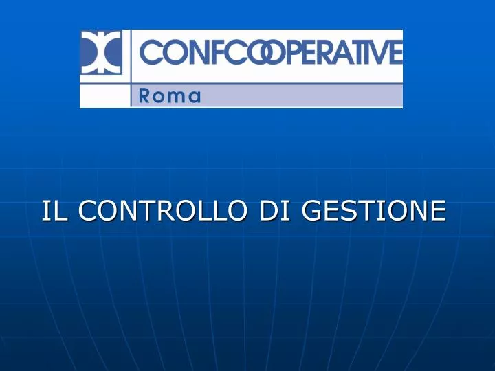 il controllo di gestione