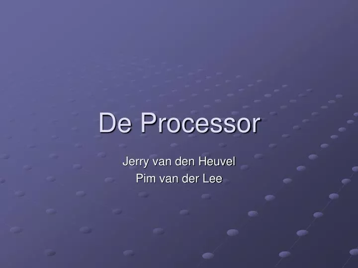 de processor
