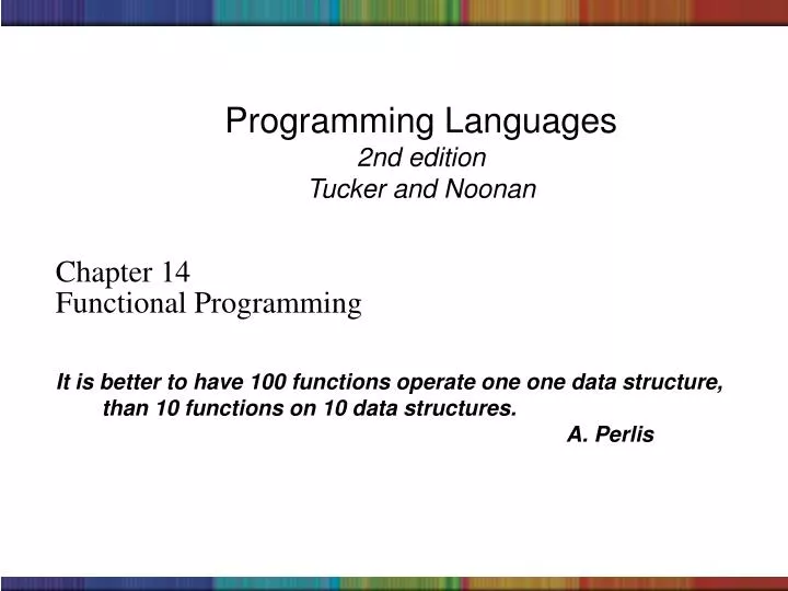 programming languages 2nd edition tucker and noonan