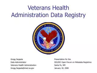 Veterans Health Administration Data Registry