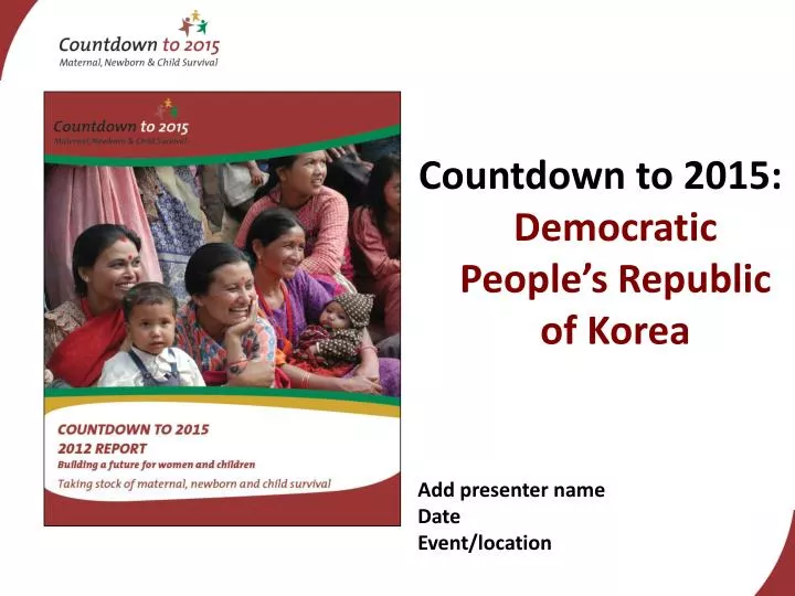 countdown to 2015 democratic people s republic of korea