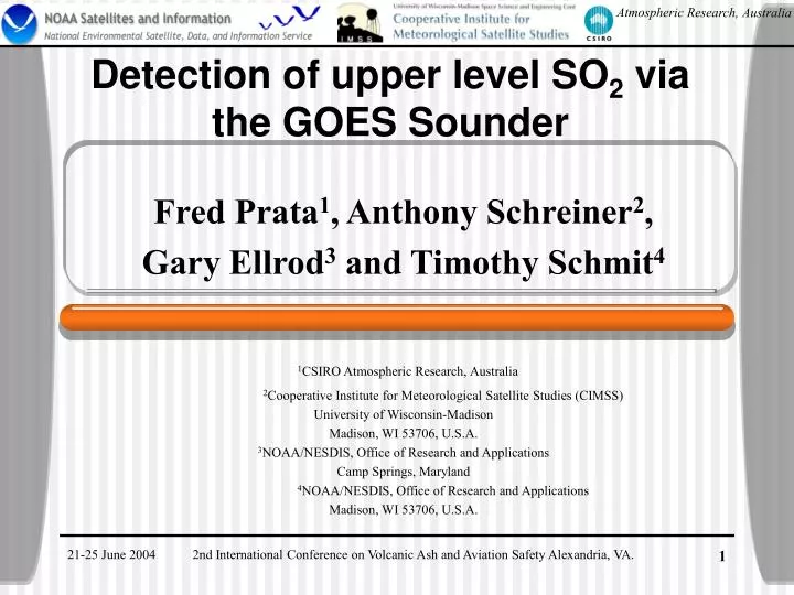 detection of upper level so 2 via the goes sounder