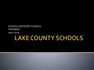 LAKE COUNTY SCHOOLS