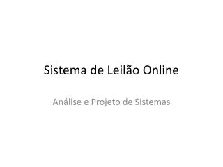 sistema de leil o online