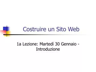 costruire un sito web