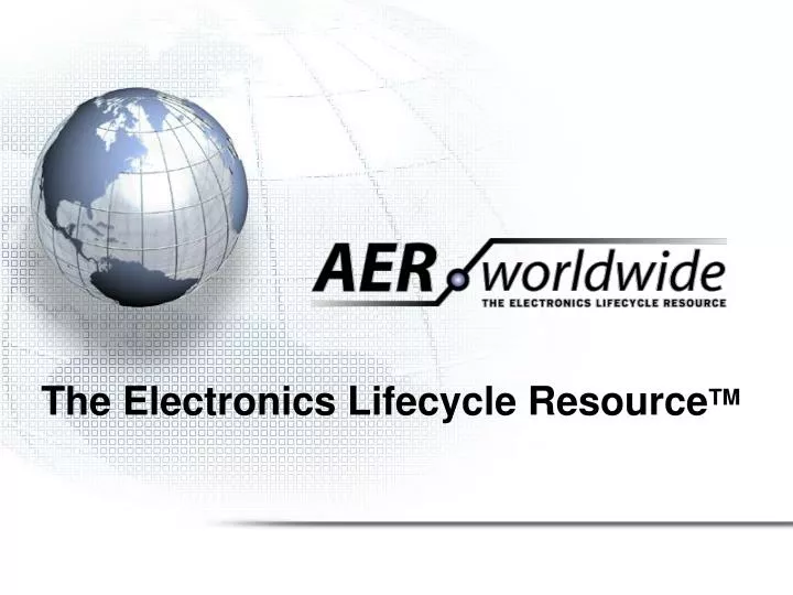 the electronics lifecycle resource tm