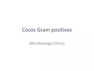 cocos gram positivos
