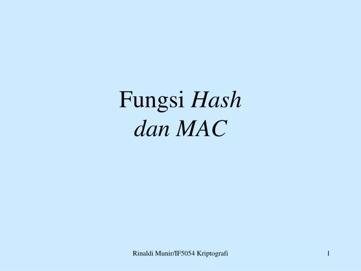 fungsi hash dan mac