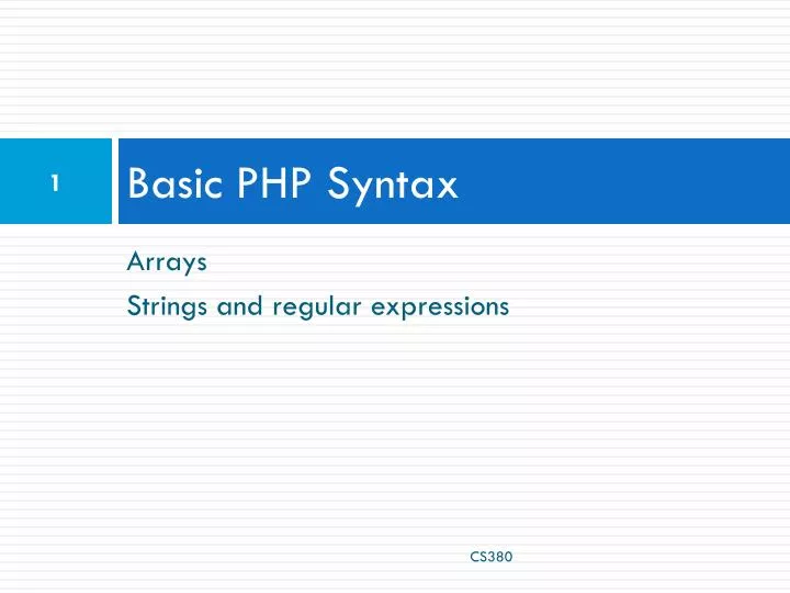 basic php syntax