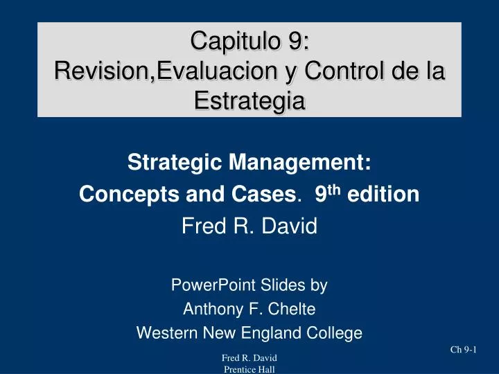 capitulo 9 revision evaluacion y control de la estrategia