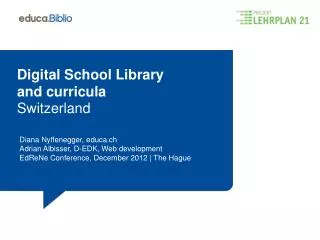 Digital School Library a nd curricula Switzerland