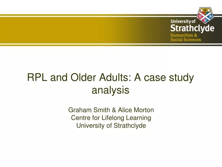 rpl and older adults a case study analysis