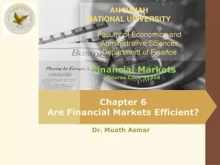 Chapter 6 Are Financial Markets Efficient?