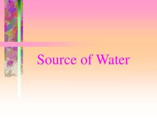 Source of Water