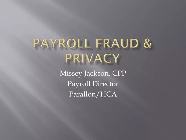 payroll fraud privacy