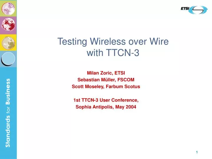 testing wireless over wire with ttcn 3