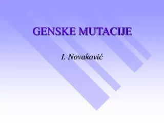 genske mutacije