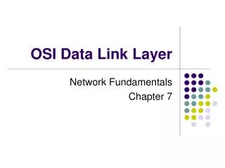 OSI Data Link Layer