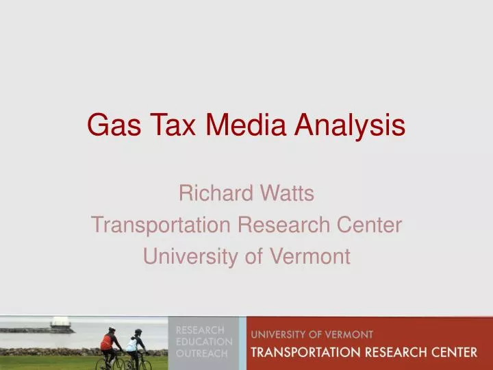 gas tax media analysis
