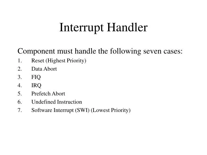 interrupt handler