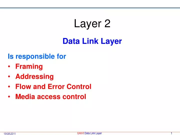 layer 2 data link layer