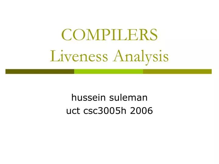 compilers liveness analysis