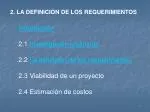 2. LA DEFINICIÓN DE LOS REQUERIMIENTOS - slide 1