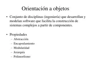orientaci n a objetos