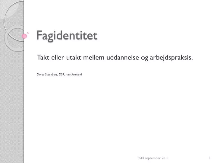 fagidentitet