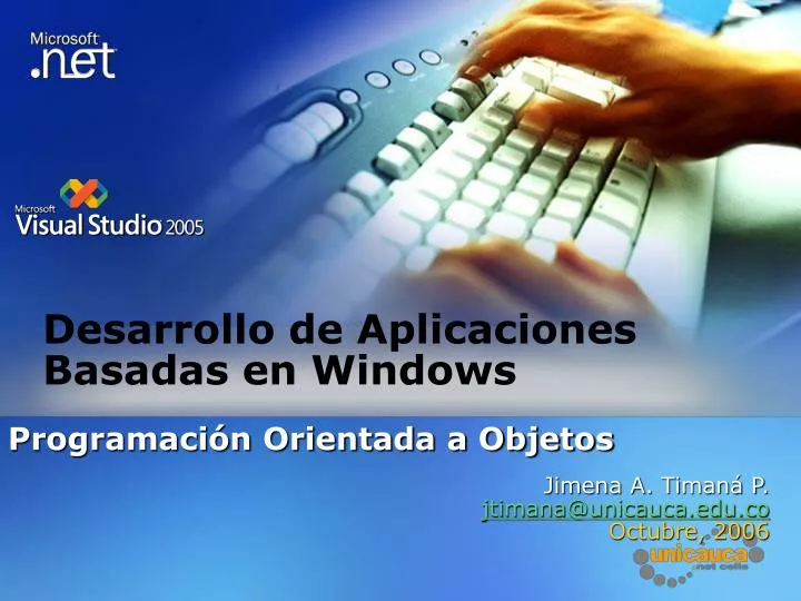 desarrollo de aplicaciones basadas en windows
