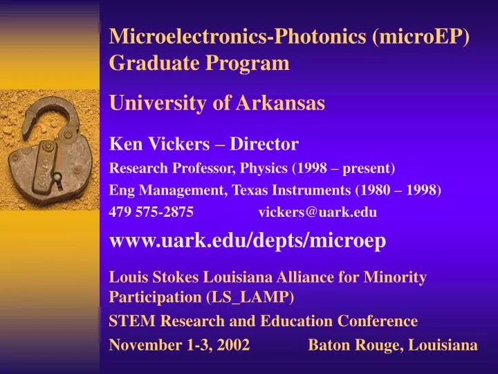 microelectronics photonics microep graduate program university of arkansas