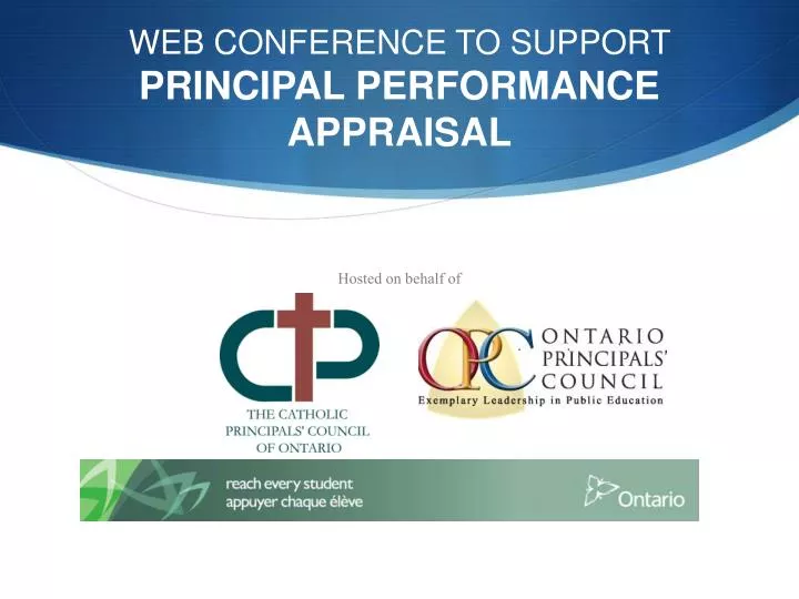 web conference to support principal performance appraisal