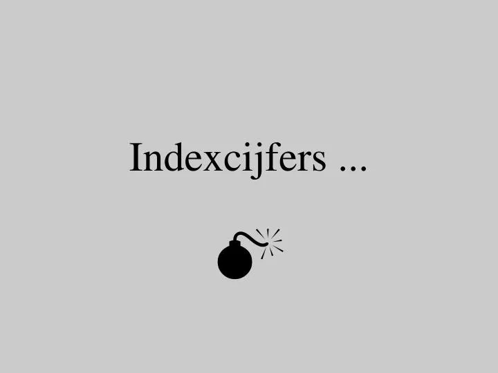indexcijfers