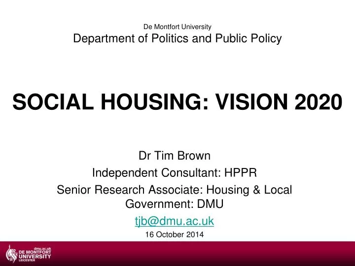social housing vision 2020