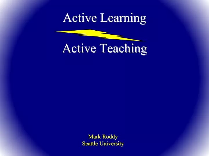 active learning active teaching